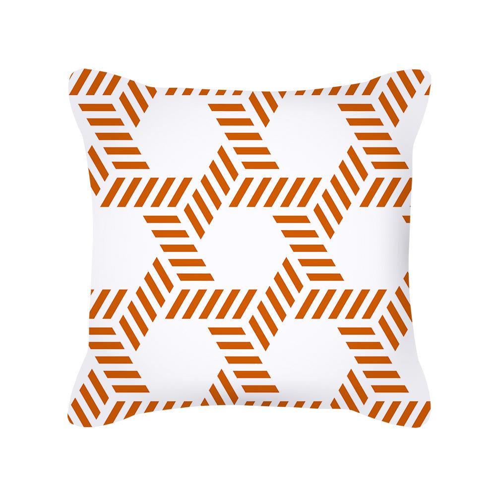 Nordische Orange Kissenbezüge Leichter Luxus Sofakissen Plüsch Einfache Geometrische Kissenhülle Orange Kissenhülle