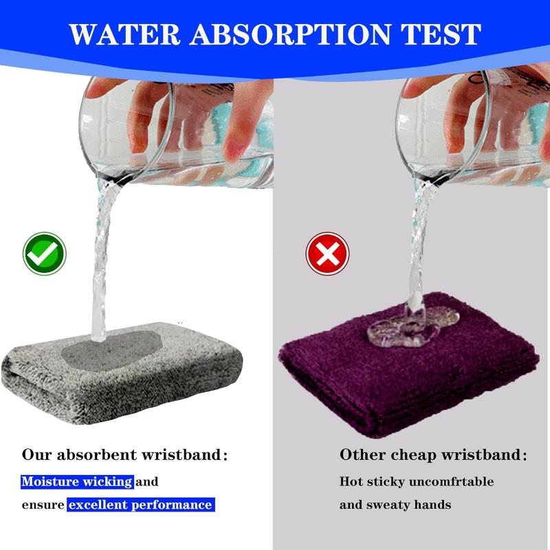 New Hot 1Pairs 2Pcs Set Breathable Cotton Wrist Sweatbands Sweat Absorbent Wristbands for Tennis Football Basketball Running Gym 1