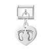 Fashion Heart Lips Bow Knot Feet Fishbone Pendant Italian Charm Link Fit 9mm Stainless Steel Bracelet DIY Making Men Women Gifts