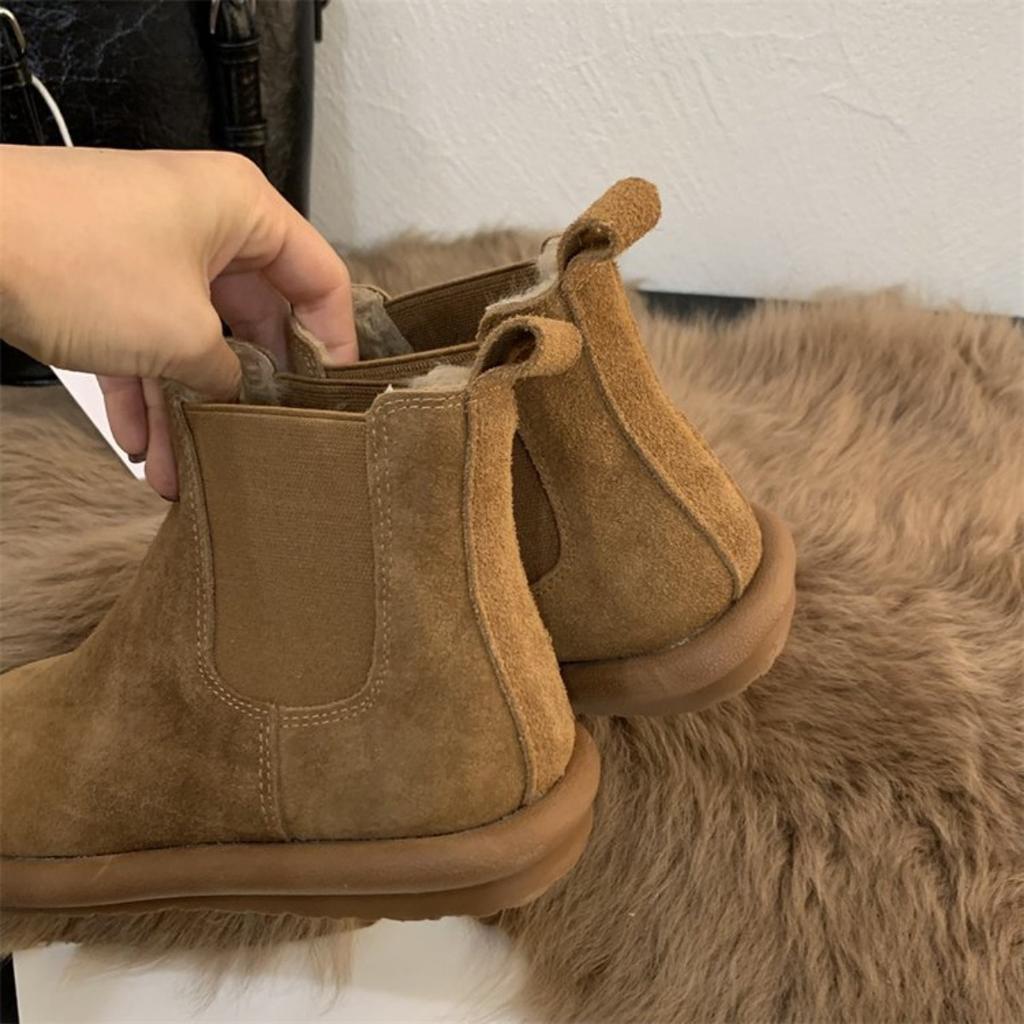 Snow Boots, Women's Warm Boots, Cotton Shoes, Suede Shoes, Thick Shoes, Martin Boots, Short Boots