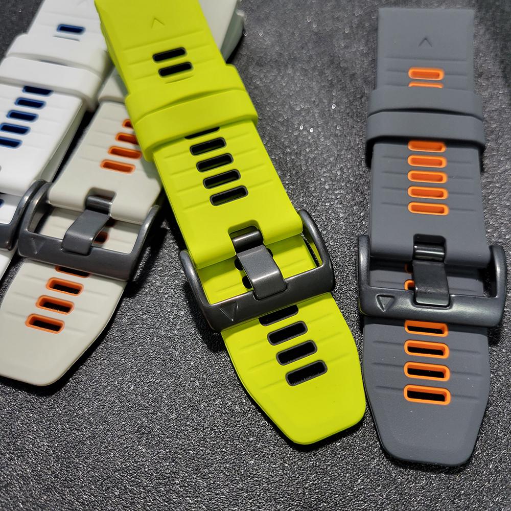 QuickFit 22mm 26mm Silicone Watch Strap for Garmin Fenix 8 Pro 8 E 7X 7Pro/Instinct 2X/Enduro 3/Tactix 8 Replacement Watch bands