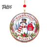 Christmas Gift Wrapping Tags Wooden Hanging Sign with Hemp Rope, Rustic Holiday Wall Decor Party Supplies for Home Decoration, Solid Wood Festive