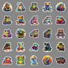 Colorful Frog Cartoon Animal Stickers: Trendy, Creative, Waterproof for Journals & Luggage (50 Sheets)
