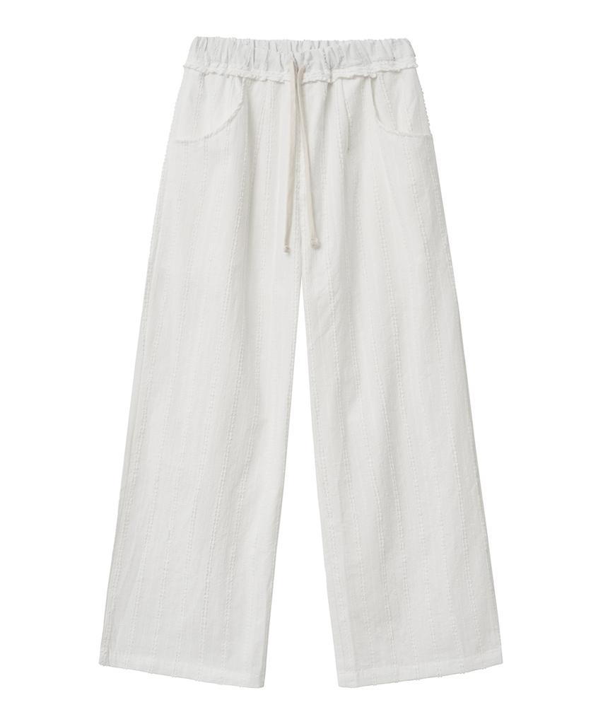 Yuupeu Frill Wide Pants - White