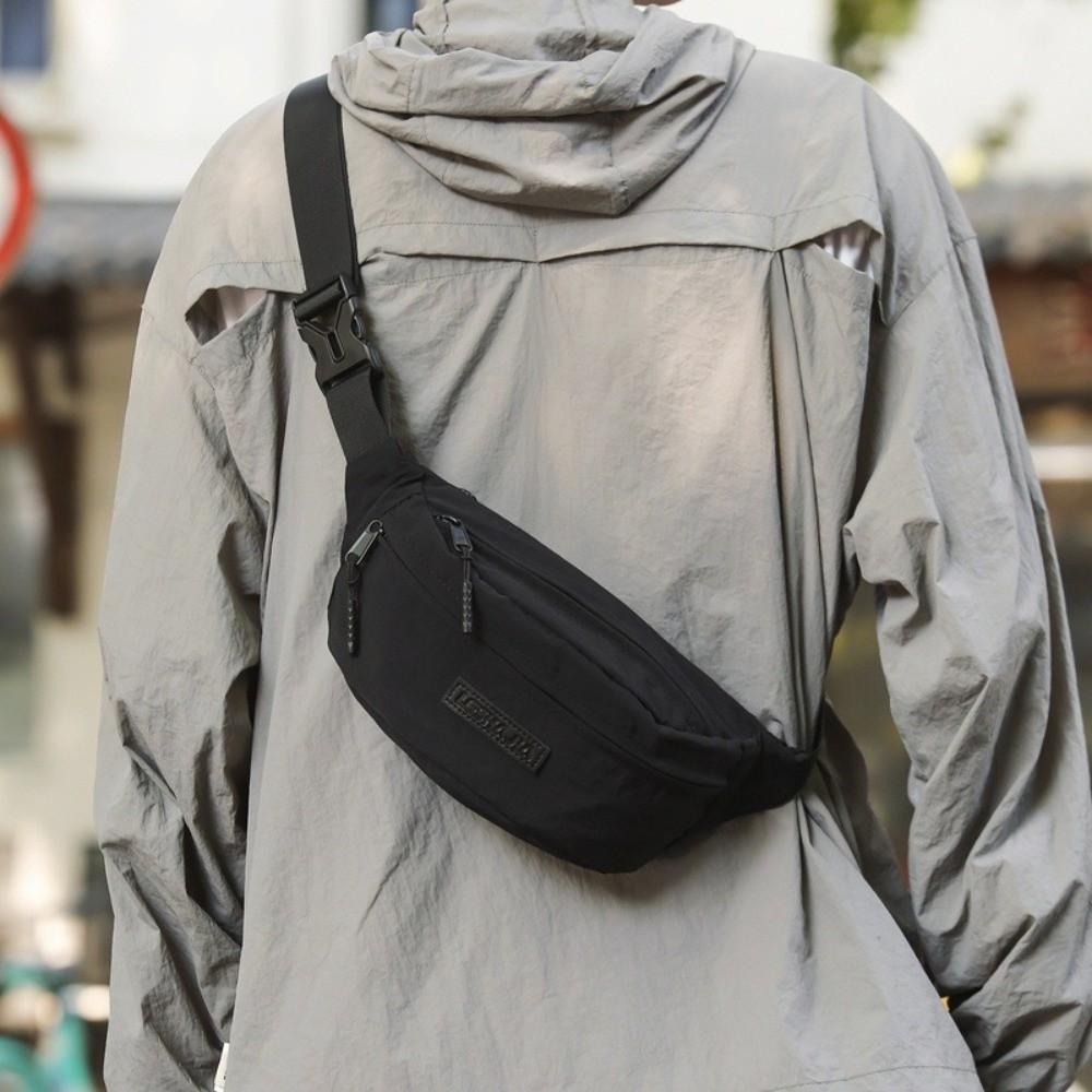 Large Capacity Men's Chest Bag Casual Crossbody Fanny Pack Nylon Shoulder Bag  Outdoor Activities