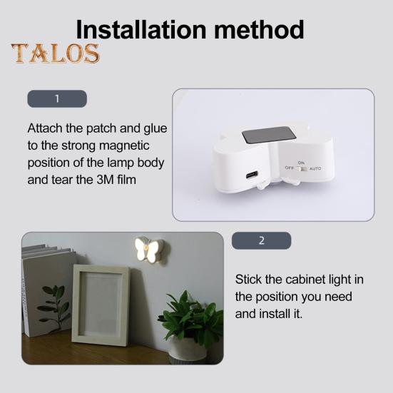 LED Schmetterling Nachtlicht Einstellbare Helligkeit USB Aufladbare Smart Motion Sensor Drahtlose Nachtlicht Nachttisch Lampe