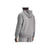 Under Armour Felpa con cappuccio e zip intera Rival in pile con stampa logo a tinta unita Uomo Top Grigio 1379767-025