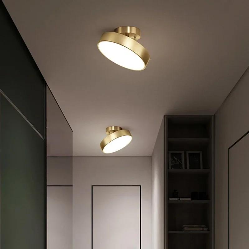 Modern LED Wall Light Rotatable Lamp For Corridor Bedroom Living Room Restaurant Indoor Home Decor Round Illumination Fixture