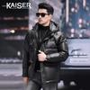 Goatskin Down Leather Jacket