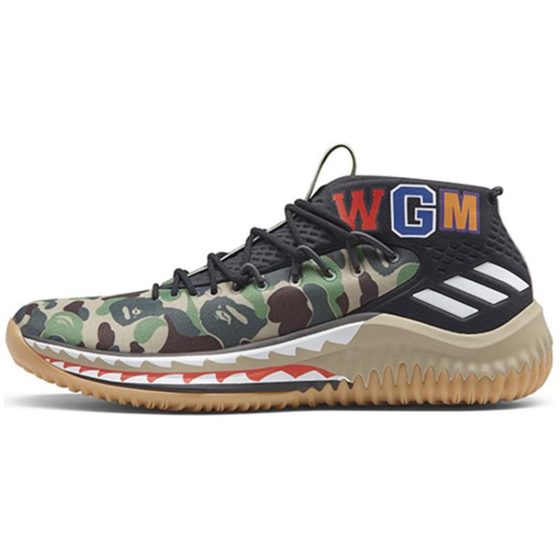 

Adidas Dame 4 A Bathing Ape Camo Sneakers AP9974 43⅓
