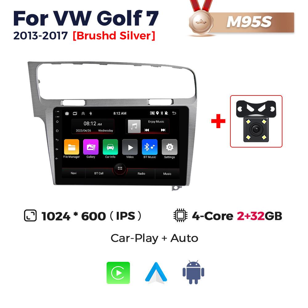 Navifly 2 Din Android Autoradio 10 Zoll Für Volkswagen VW Golf 7 2013-2017 Kabelloses Carplay Auto Multimedia Video Player DSP RDS