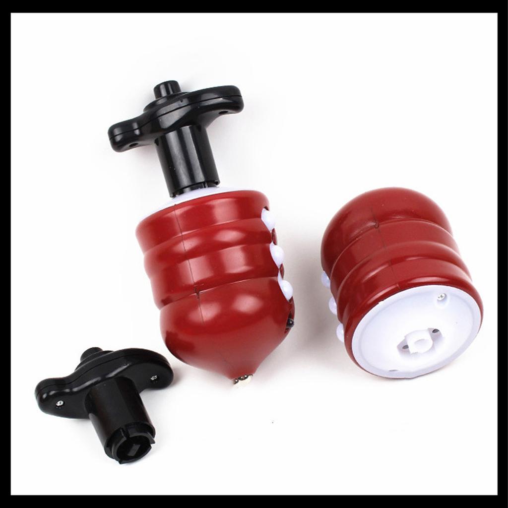 Electric Gyroscope Toy Colorful Lights Music Function Automatic Rotation Gyroscope for Kids Red