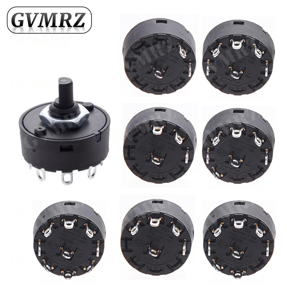 Knob Switch 6A 2/3/5/6/7/8 Position Rotary Switch 3/4/6/7/8/9Pin Electric Oven Power Switch Heater Temperature Control Switch