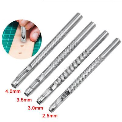 Leder Runde Form Lochstanze Stanzen Set Gürtel Uhrenarmband Hohl DIY Bohrausrüstung Stahl Verzinkt 71mm Silber