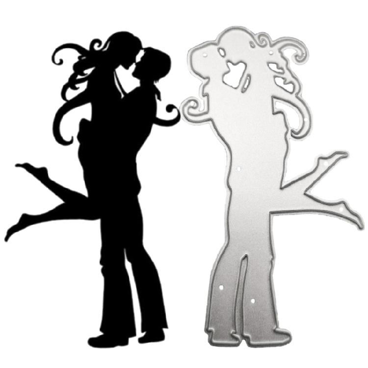 Couple Hug Metal Cutting Dies Embossing Template Stencil Scrapbooking for Card