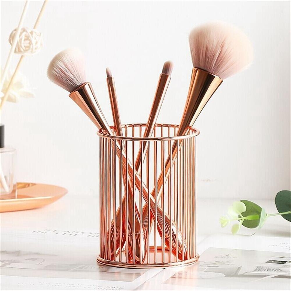 1PC Simple Makeup Brush Storaget Beauty Tools Brush Storage Bucket Desktop Pen Iron