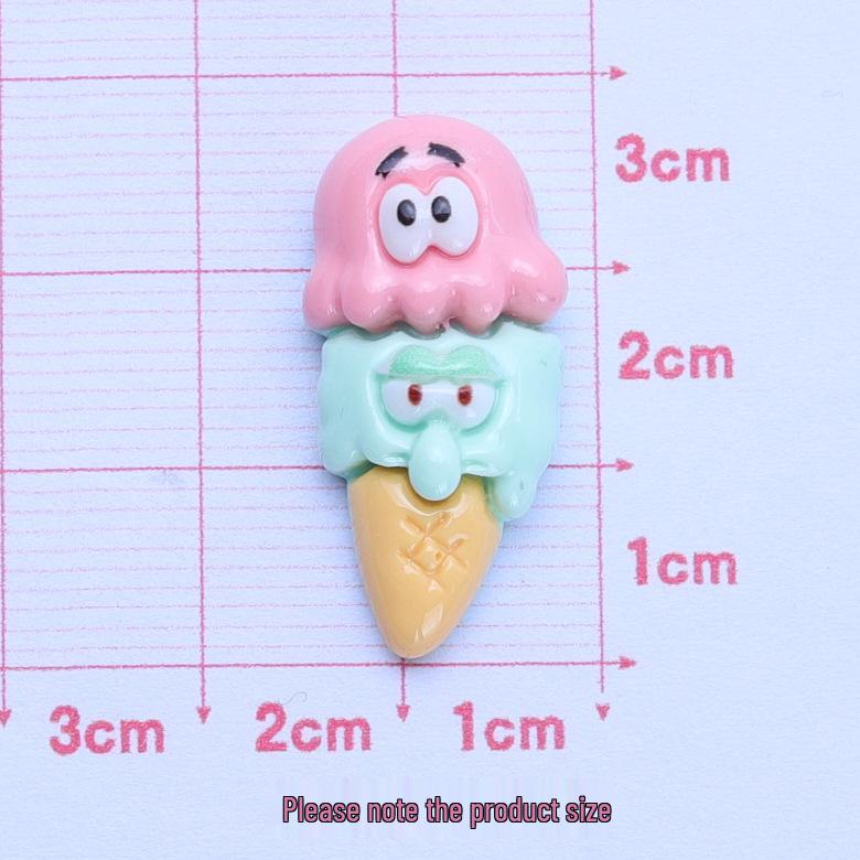 Biscuit Sea Treasure Bright Cartoon Handmade DIY Ornament Accessories Cream Glue Resin Hair Clip Material