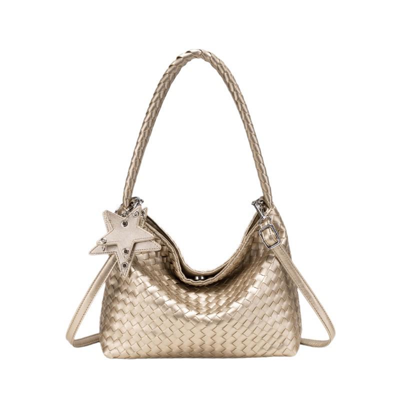 Summer 2026 Woven Texture Shoulder Bag: Large Capacity, Daily Commute Essential, Versatile Fashion for Mother and Daughter