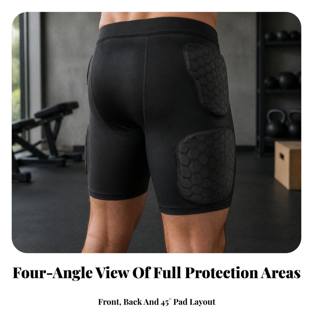 Safety Padded Compression Shorts Elastic for Football