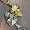 Personalized Korean Stainless Steel Retro Mask Pendant Necklace - Street Trend Hip Hop Choker