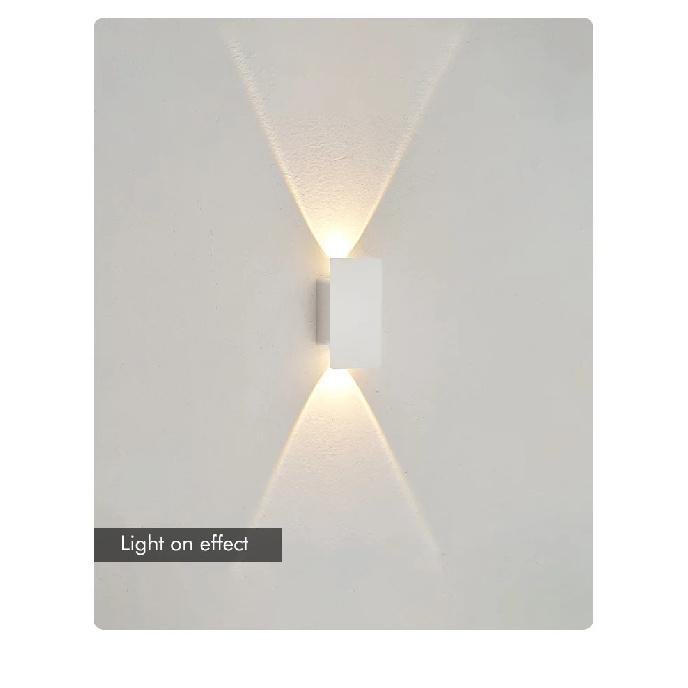 Outdoor Waterproof Wall Lamps Strip Aluminum Wall Lights 18W LED Black Wall Lamp Bedroom Exterior Outdoor Lighting Fixtures
