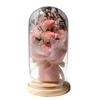 Simulated Dried Roses, Gypsy Stars, Million-star Small Bouquet, Glass Cover Ornament, LED Night Light, Valentine's Day Gift.