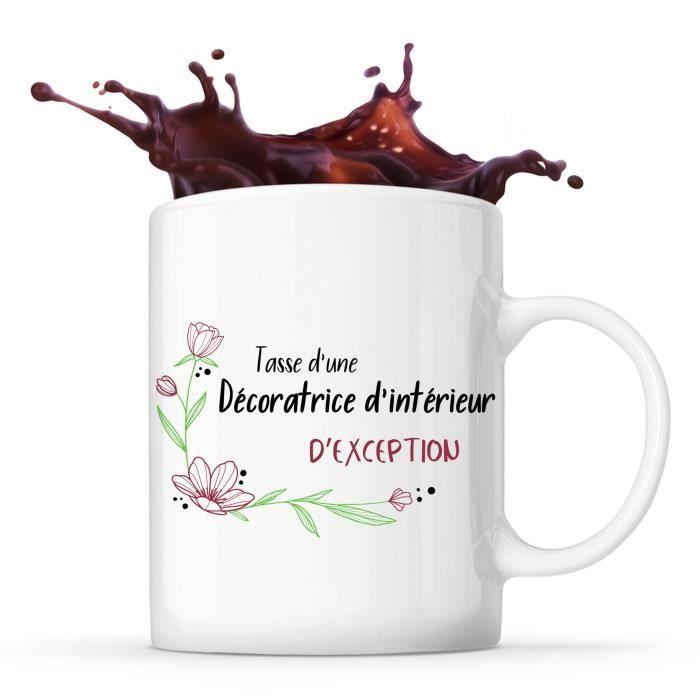 Mug - Décoratrice d'intérieur - Céramique - Imprimé recto/verso - Résistant lave-vaisselle - 325 ml