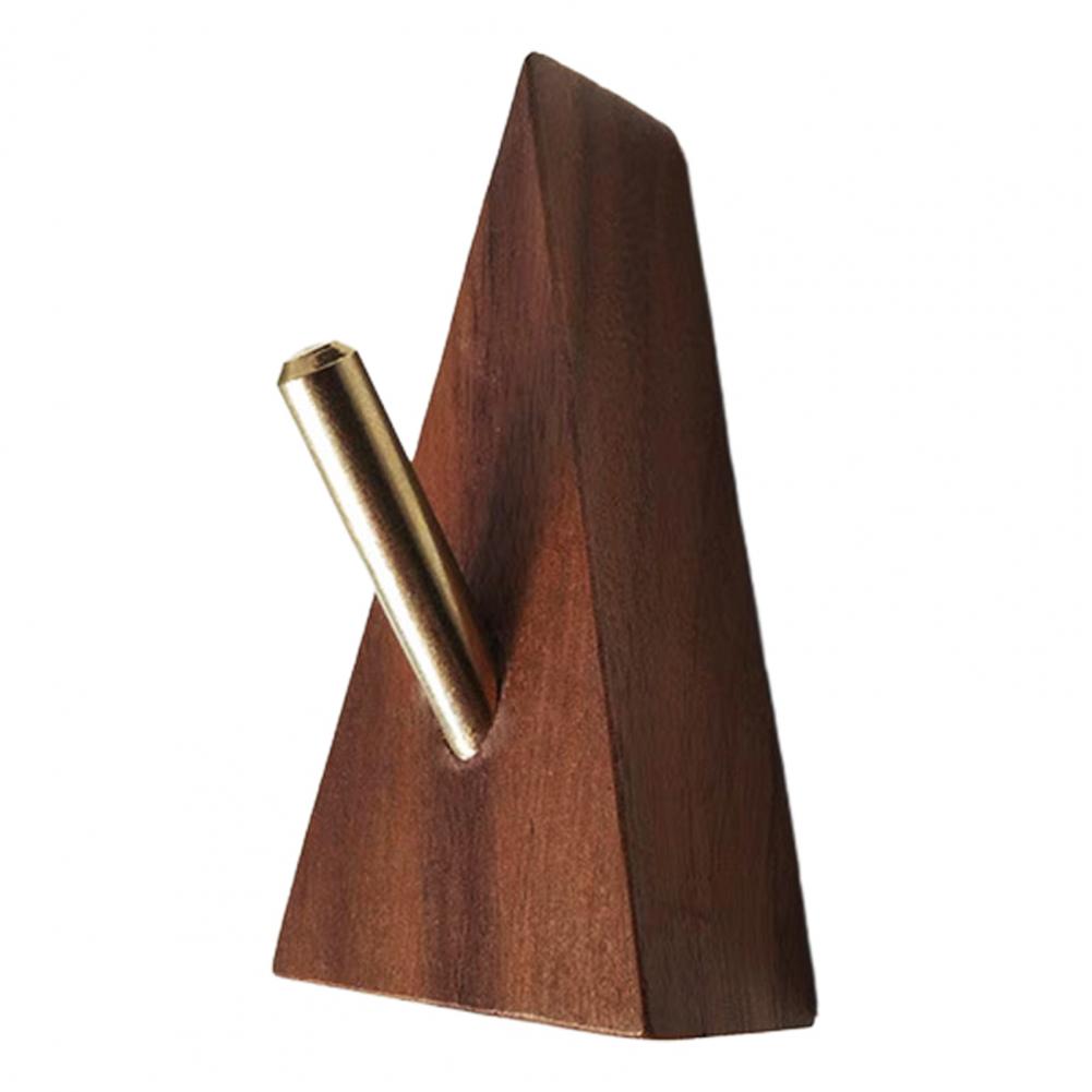 Holzsockel Metallhaken Dreieckiger Holzwandhaken Rustikaler Wandmontagehaken Kleiderständer für Hauseingang Wohnzimmer Kleiderhaken
