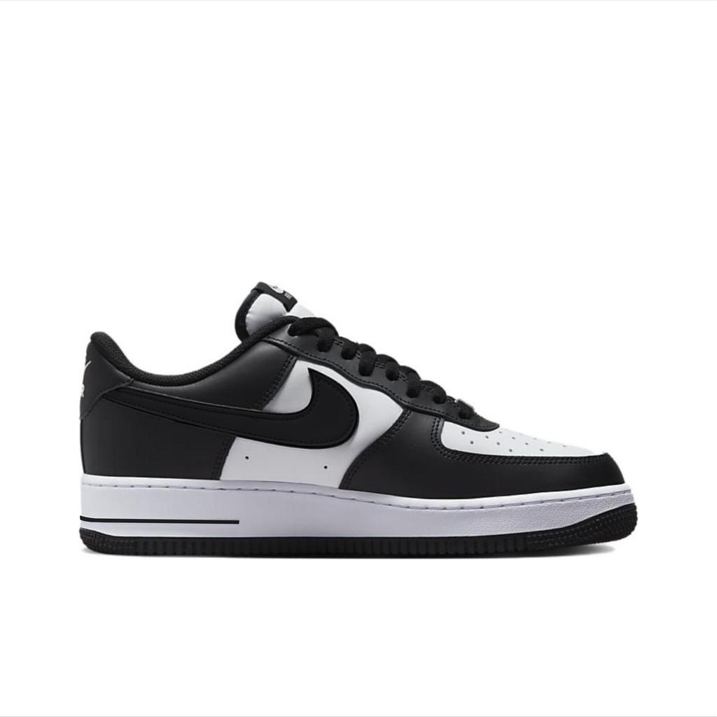 Nike Air Force 1 Slip Resistant Abrasion Resistant Balance Support Low top Skateboard Shoes Unisex White Black DV0788-001(Team384-A)