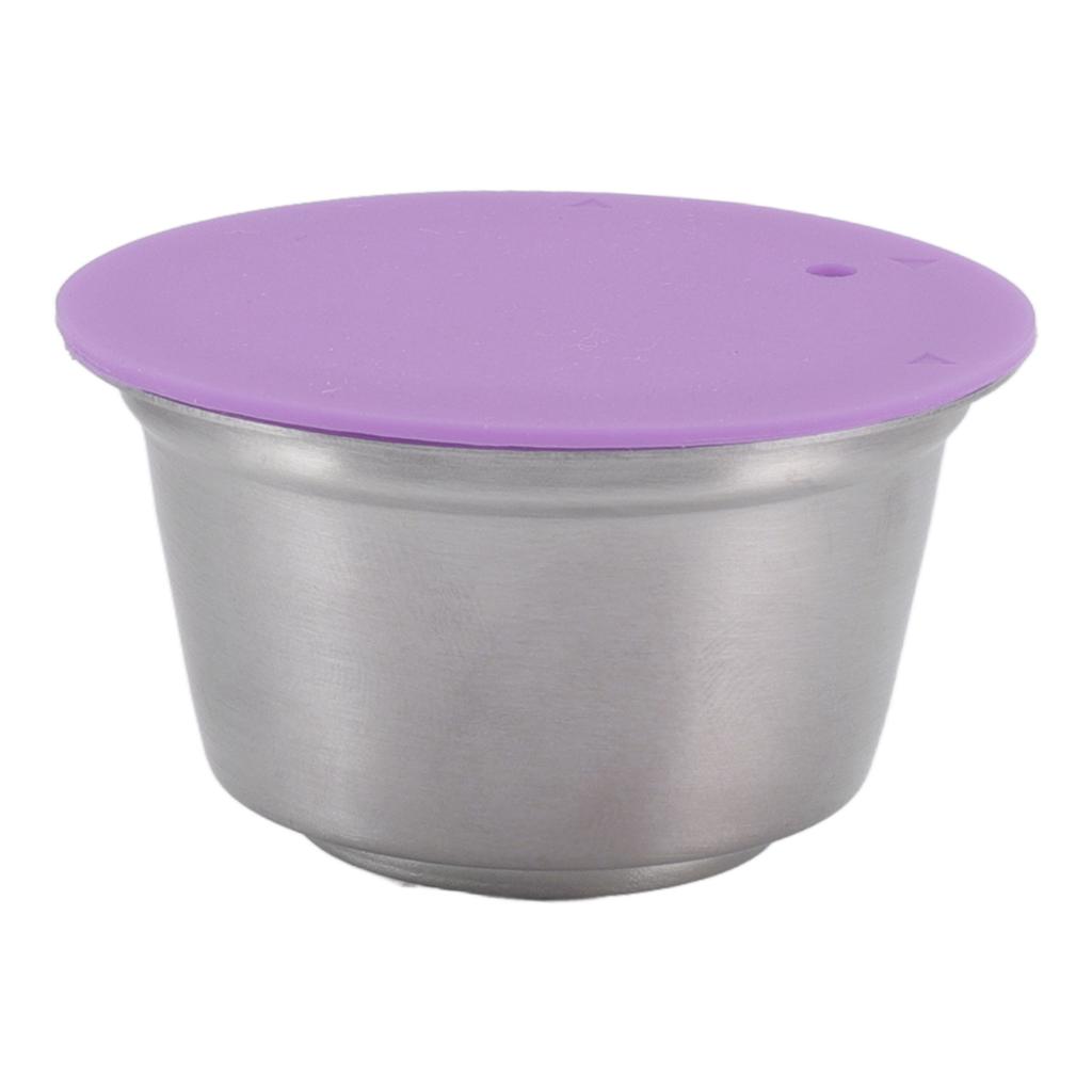 Stainless Steel Refill Coffee Capsules Reusable Coffee Filter Cup Set with Powder Cover for   Gusto