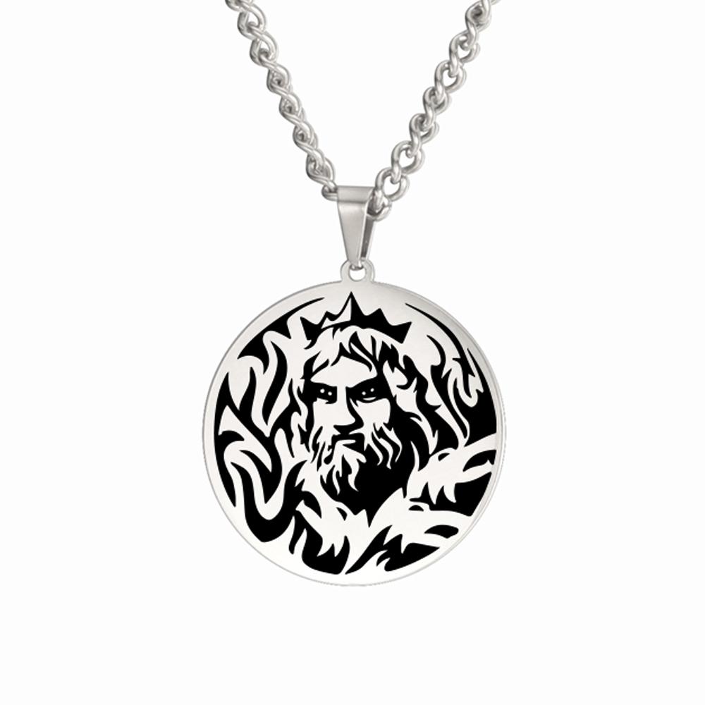 Dawapara Vintage Ancient Greek Warrior Pendant Egyptian Goddess Athena Aphrodite Artemis Apollo Symbol Stainless Steel Amulet