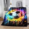 1 Stück Fußball-Decke Bequem Weich Leicht Alle Jahreszeiten Mehrzweck-Decke Reisen Camping Picknicks Sofa Büro Bett Wohnzimmer Geschenk Freunde