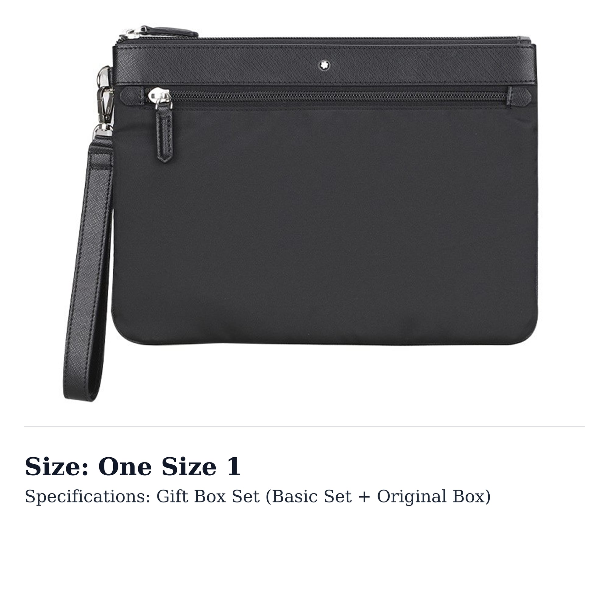 MONTBLANC Zip Closure With Leather Clutch