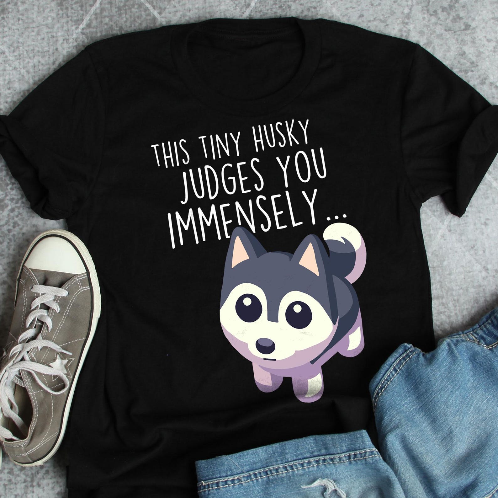 Funny Husky Shirt,  , Dog Lover Gift, Cute Husky T-shirt, Husky Lover Tshirt, Pet Tee, Gray Husky, Grey Tops, Furry Fandom, Mom, Dad 150