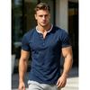 Hochwertiges Herren-Poloshirt aus 95% Baumwolle - Atmungsaktives Kurzarmhemd mit weicher Haptik - Moderner Schnitt, Freizeitkleidung mit V-Ausschnitt und Knöpfen