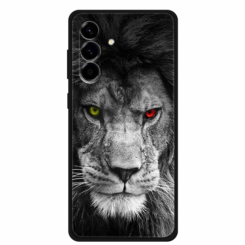 For Samsung Galaxy S25 FE 5G Case Soft Silicone TPU Black Phone Cover For Galaxy S25 FE 5G Protective Cartoon Bumper Coque S25FE