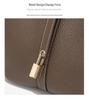 Extra Large Genuine Leather Single Shoulder Market Basket Bag - Top Layer Cowhide Exquisite Women's Handheld Bucket Bag
