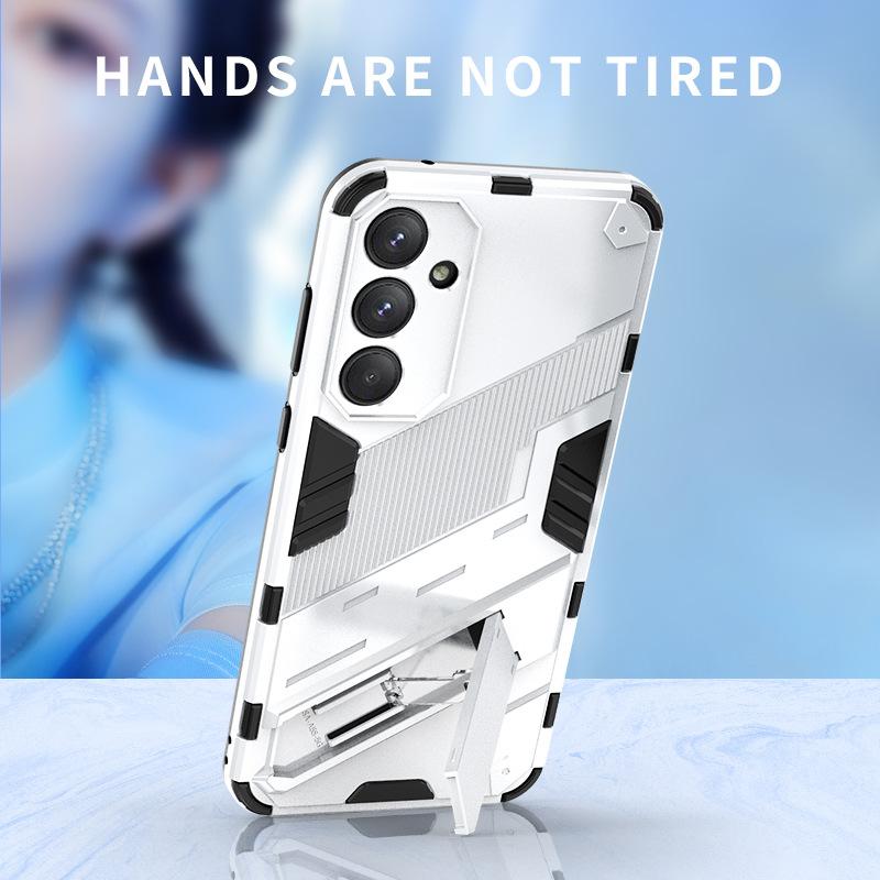 Pro Samsung Galaxy A15 A24 A25 A35 A55 5G Globální nárazuvzdorné brnění Pouzdro na telefon s ochranou proti pádům Zadní kryt Coque s stojánkem