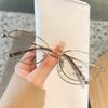 High-end Metal Frame Cat Eye Glasses Women's Myopia Glasses Frame Can Be Matched With Ultra-light Gold Wire MH9074