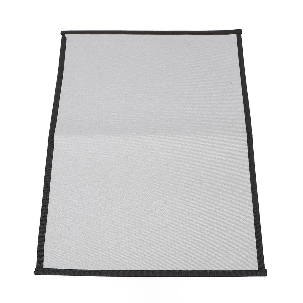 Fireproof Grill Pad Fiberglass Cloth Heat Resistant Foldable Square Fire Pit Mat for Patios Yards Gray L 105x60cm
