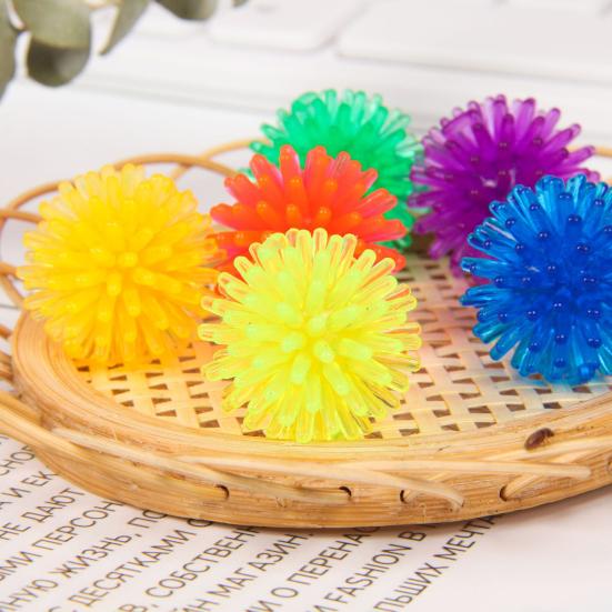 24Pcs 2.5CM Spiky Hedge Balls Mini Porcupine Balls Stress Relief Soft Small Massage