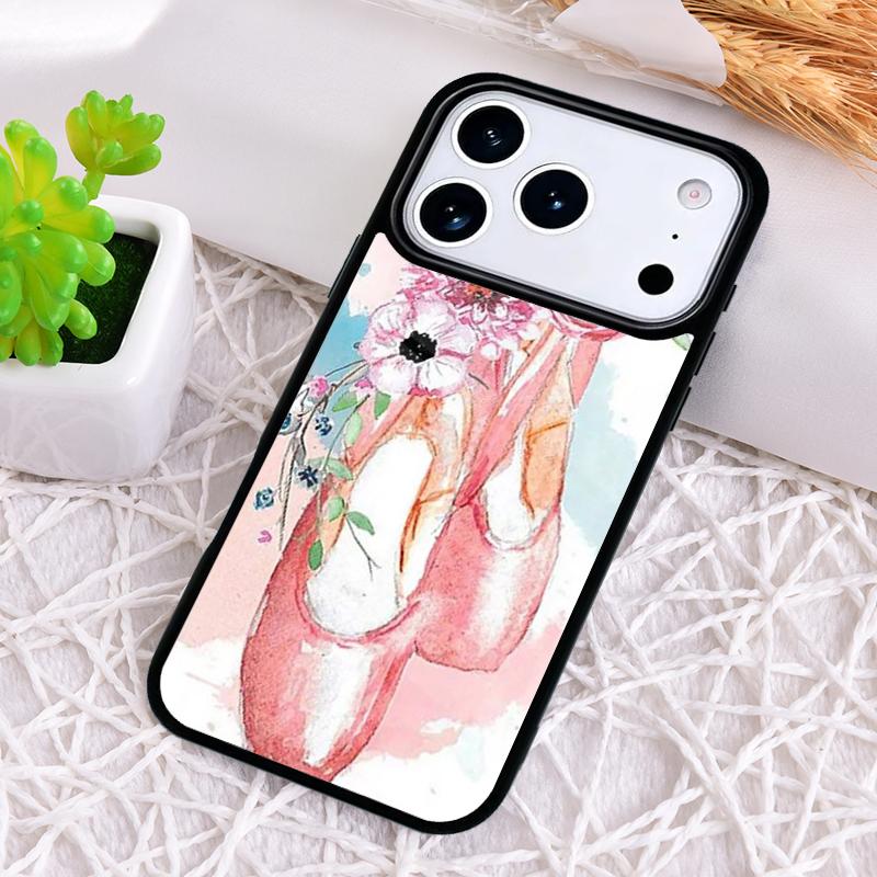 Ballet Shoe Phone Case for iPhone 17 Air 16 15 11 12 14 13 Pro Max Shockproof Cover