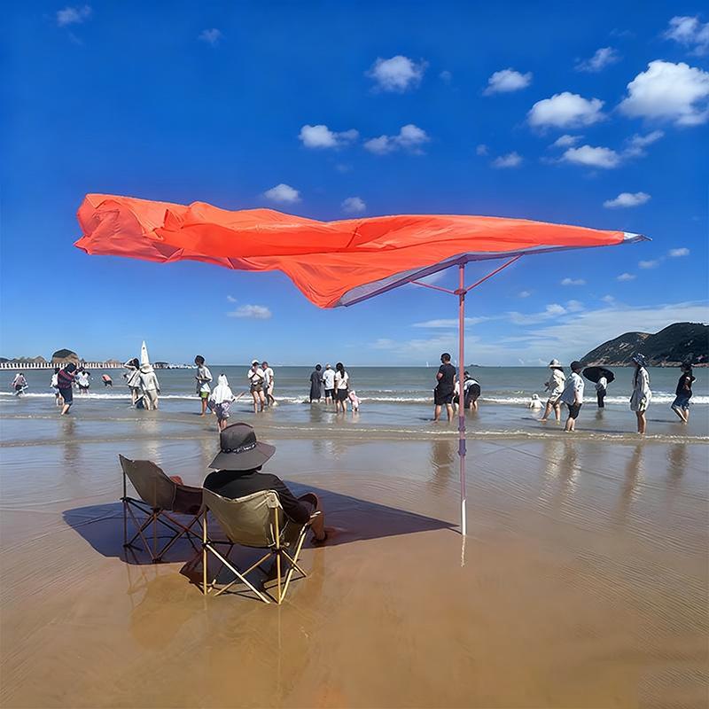 Auvent de Parasol de Plage Coupe-Vent Bloquant les UV à Ouverture Rapide, Tente de Camping Portable pour Usage Extérieur