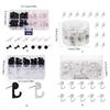 50/60/80/160Pcs Push Pin Hooks Clear Push Pin Clip Cork Board Hook Pin Decorative Thumb Tacks Hook for Wall Hanging