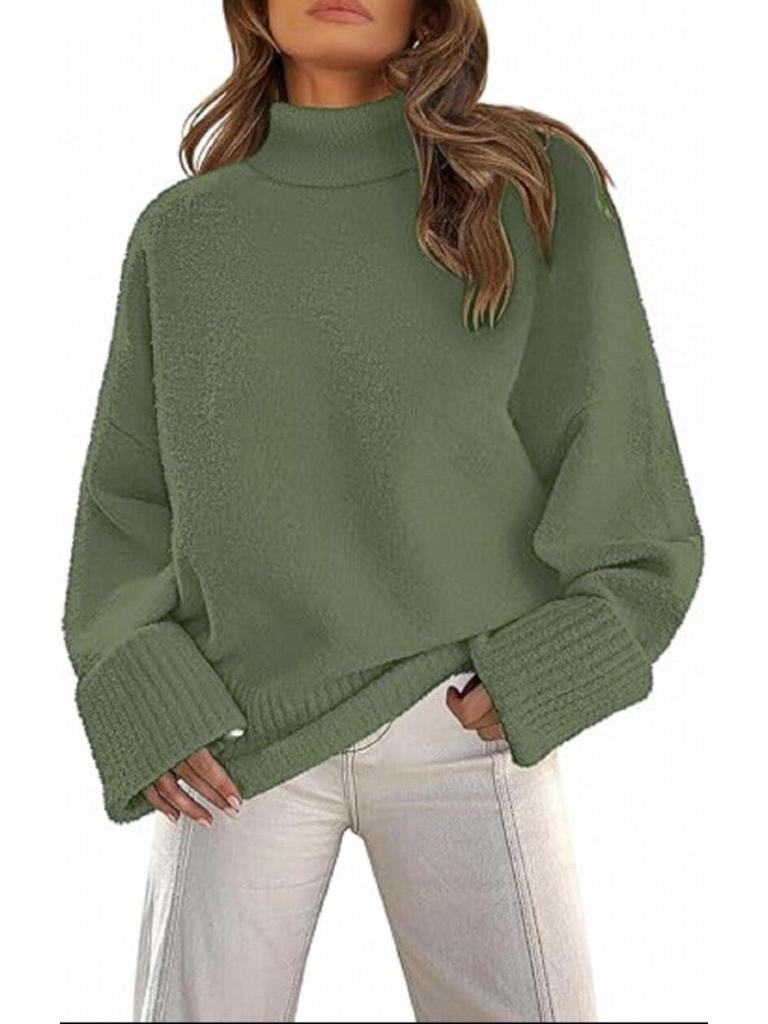 2024 Hot-Selling European & American Women's Autumn/Winter High Collar Plush Sweater Pullover