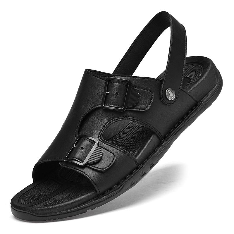

Модный бизнес Летние мужские сандалии Повседневный комфорт Досуг Бизнес Офис Отдых на открытом воздухе Уличная ходьба Новая качественная обувь Горячая 46 чёрный