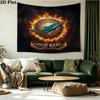 Benutzerdefiniertes Namensschild Miami Dolphins Bedruckter Wandteppich – Wandbehang für Schlafzimmer, Studentenwohnheime und Heimdekoration