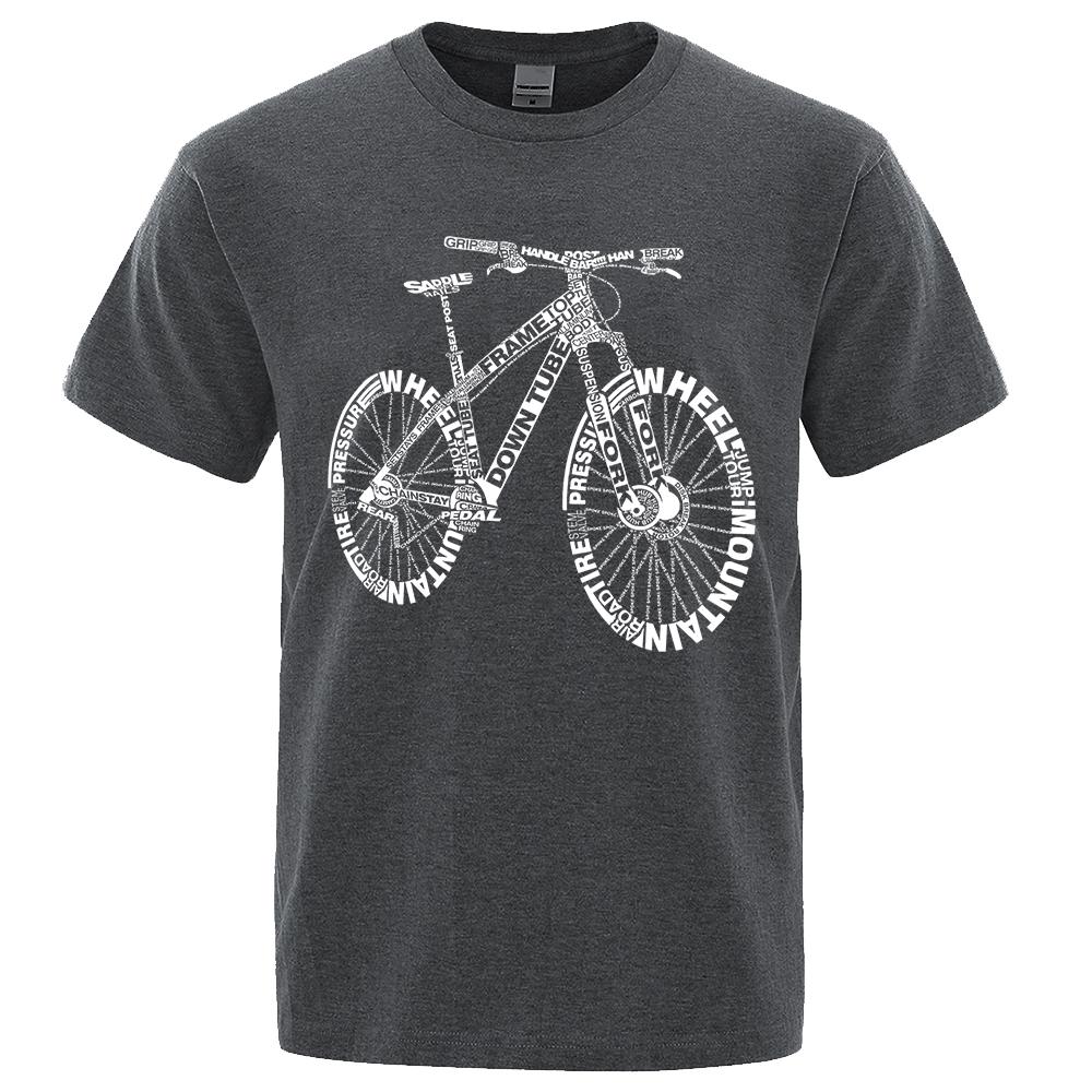 Cotton Oversized Top Quality Men Clothing Mountain Bike Cycling T-Shirt Bicycle Amazing Shirt Fashion Tees Streetwear Male Tee