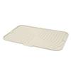 Silicone Dish Drying Mat with Slope Drain Design Non Slip Sink Dish Drying Rack Mat for Kitchen Counter