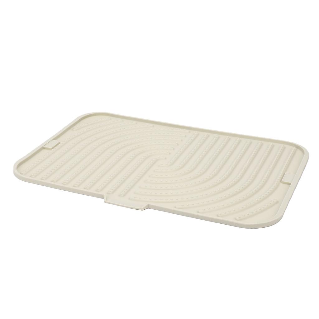 Silicone Dish Drying Mat with Slope Drain Design Non Slip Sink Dish Drying Rack Mat for Kitchen Counter